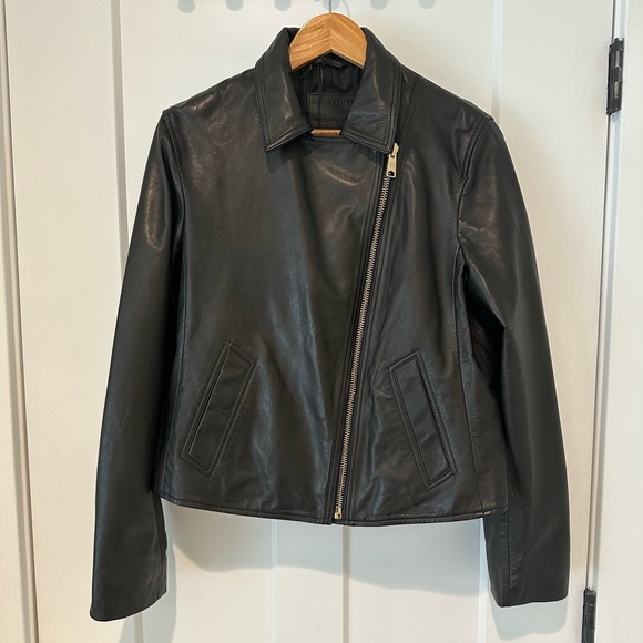 AllSaints Vela Leather Jacket NWT - Picture 7 of 12